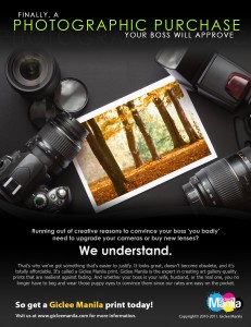 Giclee Manila Print Ad Print ad for Giclee Manila